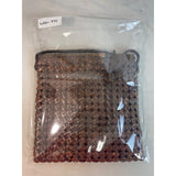 Handcrafted Women's Brown Woven Rattan Square Shoulder Bag Sz M