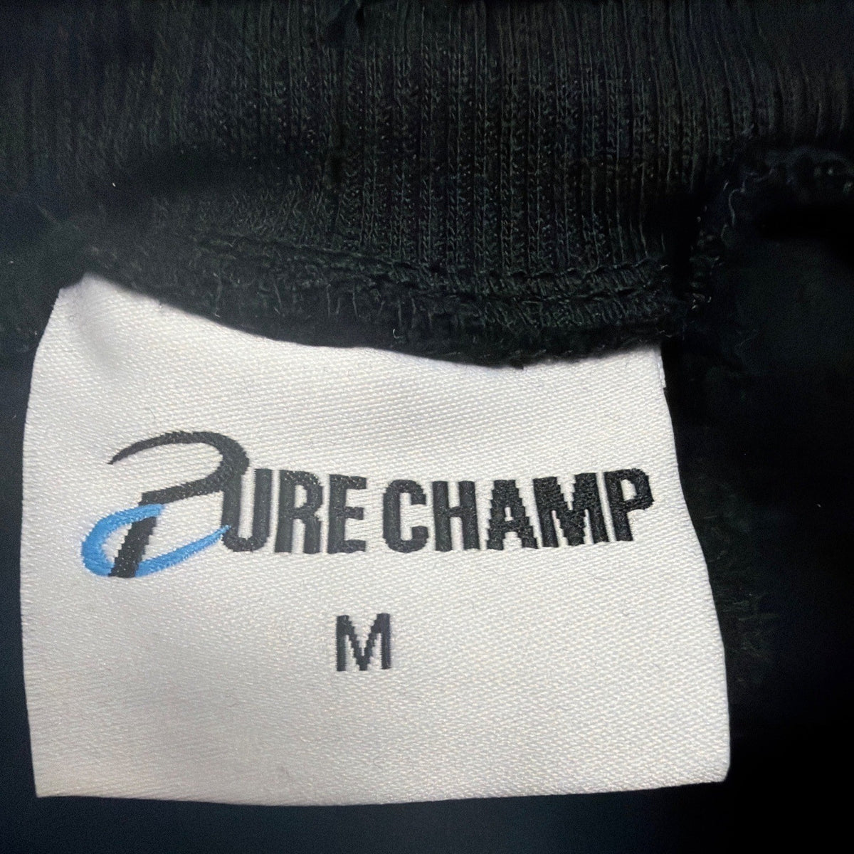 Pure Champ Mens Black Athletic Joggers Sweatpants Drawstring Closure Size M