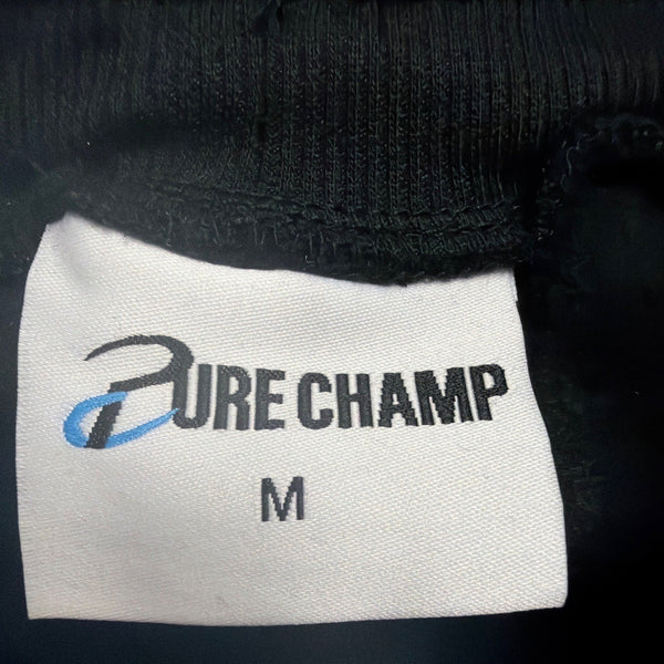 Pure Champ Mens Black Athletic Joggers Sweatpants Drawstring Closure Size M