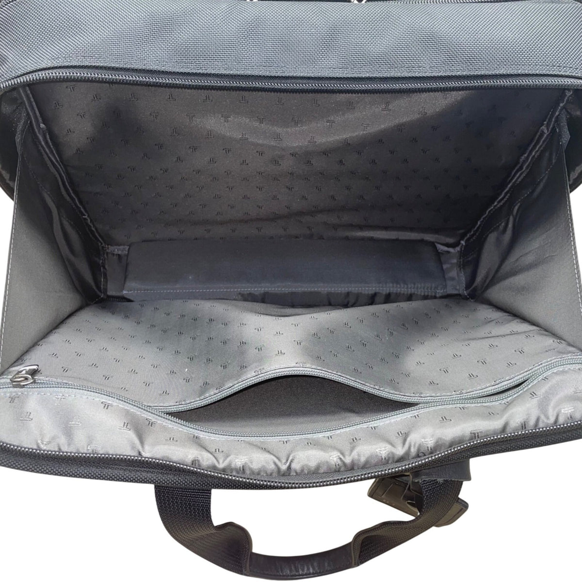 Tumi Men’s Black Ballistic Nylon Rolling Expandable Carry-On Travel Luggage