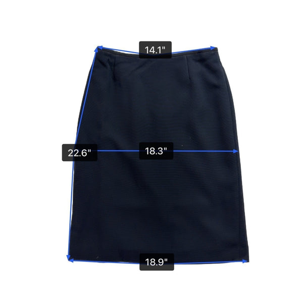 Black Womens Pencil Skirt Lined Slim Fit Size 4
