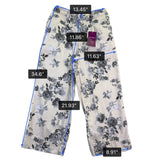 Loveimgs Womens Beige Floral Wide-Leg Pants Size M