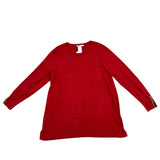 Chicos Womens Red Pullover Long Sleeve Sweater Size L