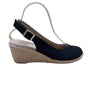 Croft & Barrow Women’s Black Wedge Espadrille Tecomfort Slingback Sandals Size 7