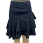 Ralph Lauren Womens Black Cotton Ruffle Skirt Size 4 Modern Style Elegant