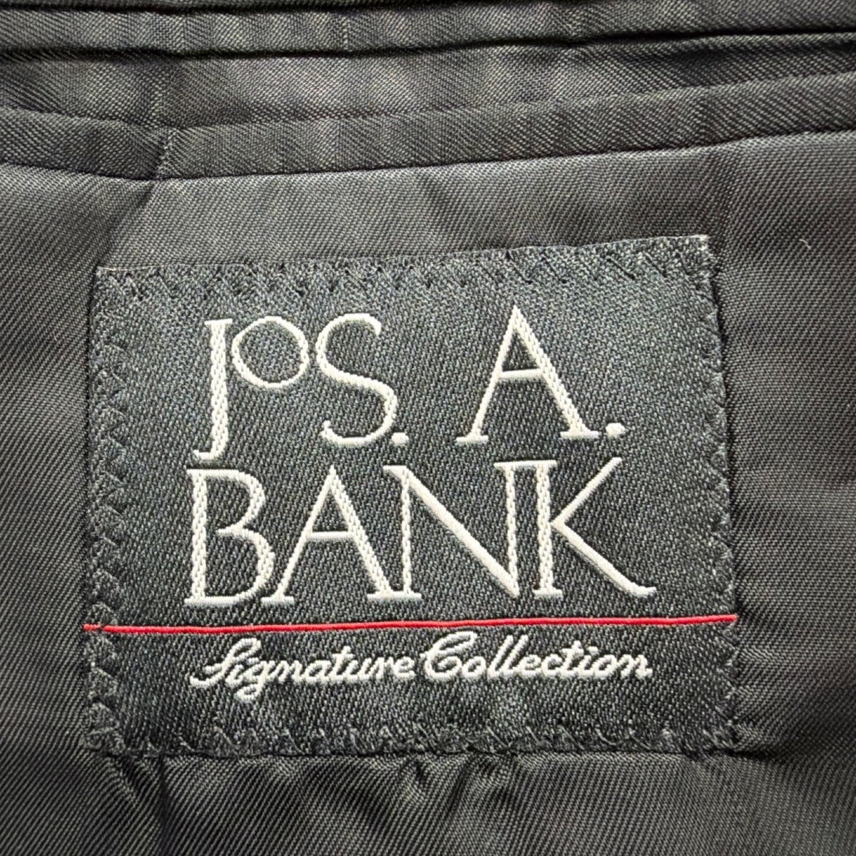 Jos. A. Bank Mens Black Wool Tuxedo Notch Suit Set Jacket Sz 48RG Pants 39x27