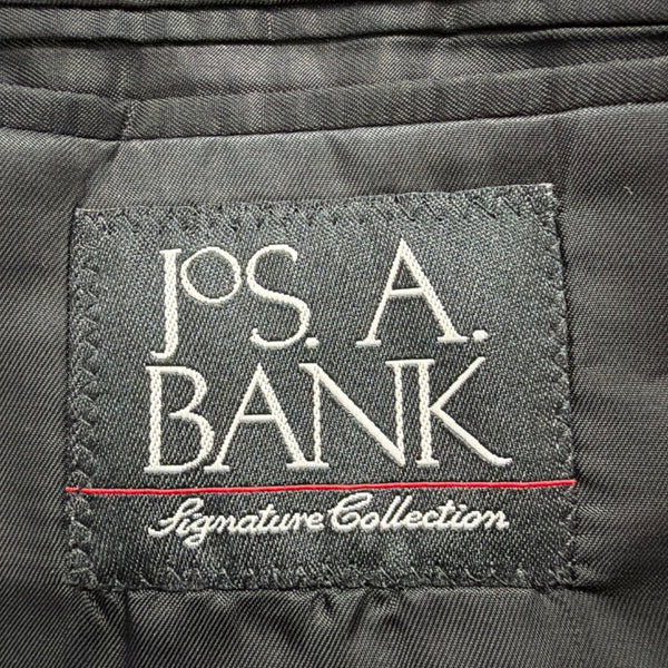 Jos. A. Bank Mens Black Wool Tuxedo Notch Suit Set Jacket Sz 48RG Pants 39x27