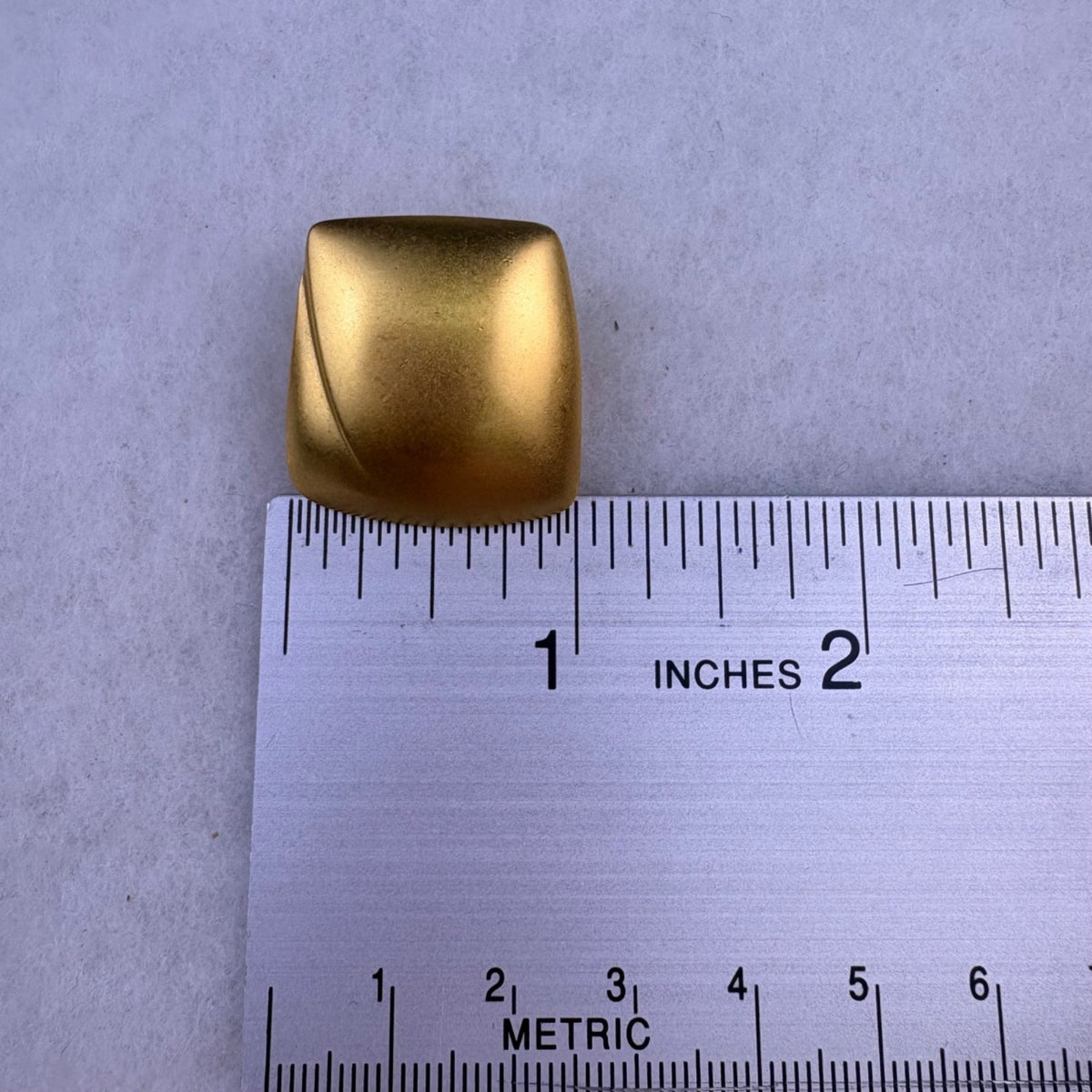 Monet Womens Gold Tone Clip-On Earrings Square Design Vintage Metal Jewelry