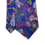 Editions By Van Heusen Mens Colorful Polyester Floral Pattern Tie Red/Multicolor