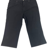 Lee Womens Relaxed Fit Mid-Rise Black Capri Jeans Size 14 - New