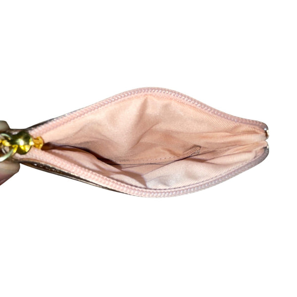 Lodis Women’s Rose Gold Leather With Coin Pouch Zippered Wristlet Clutch