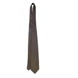 Les Montreux Mens Purple & Gold Silk Tie Fleur-De-Lis Print 58