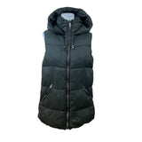 Zara Trafaluc Womens Green Puffer Hooded Vest Lightweight Quilted Outdoor Size M