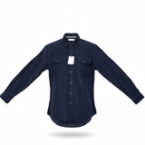 James Campbell Mens Navy Corduroy Button-Up Long Sleeve Shirt Size L