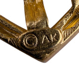 Anne Klein Women Gold Tone Woven Heart Brooch Pin Signature Stamped Vintage