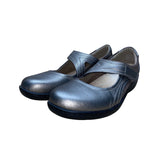 Oviaric Women’s Silver Faux Leather Strap Closure Mary Jane Shoes Size 9US