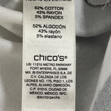 Chico’s Women's Black White Grey Abstract Blouse Sz 2 (EUR 32) - NWT
