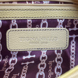 Tignanello Women’s Yellow Leather Storage Pockets  Double-Strap Shoulder Bag