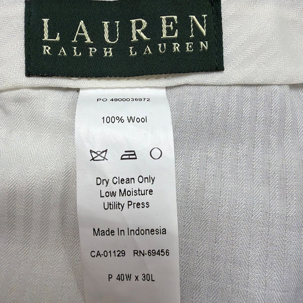 Lauren Ralph Lauren Mens Tan Wool Dress Pants Ultraflex Size 40W X 30L