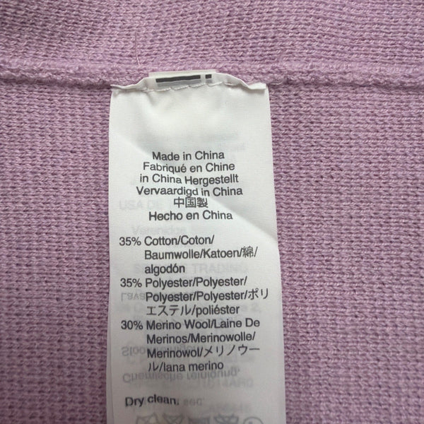 J.Crew Womens Purple Textured Long-Sleeve Lengthy Cardigan With Pockets Size XS