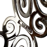 Sterling Silver Womens Cuff Bracelet Swirl Openwork Design China 925 Mark