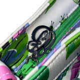 Vera Bradley Women’s White Green Multicolor Quilted Butterfly Print Shoulder Bag