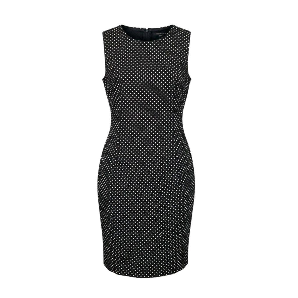 Calvin Klein Womens Black & Gold Polka Dot Sheath Dress Size 12