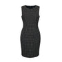 Calvin Klein Womens Black & Gold Polka Dot Sheath Dress Size 12