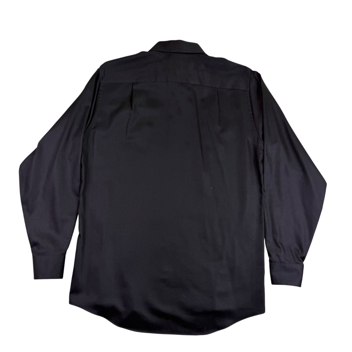 Geoffrey Beene Mens Black Wrinkle-Free Button-Up Dress Shirt Regular Fit Sz 15.5