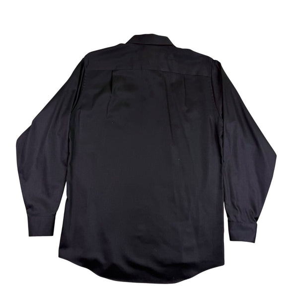 Geoffrey Beene Mens Black Wrinkle-Free Button-Up Dress Shirt Regular Fit Sz 15.5