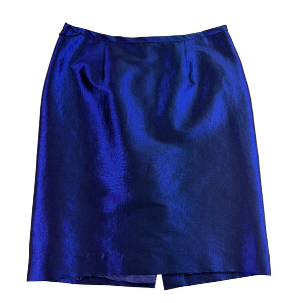 Nicolette Womens Blue Suit Set Includes Blazer & Pencil Skirt Size 12