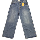 Reformation Womens Denim Cary Studded Slouchy Wide-Leg High-Rise Jeans Sz 33