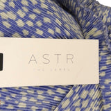 ASTR The Label Womens V-Neck Short Sleeve Top Size S Blue Abstract Print New