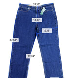 L.L. Bean Womens Dark Blue Cotton Blend Favorite Fit Straight Leg Jeans Size 18P