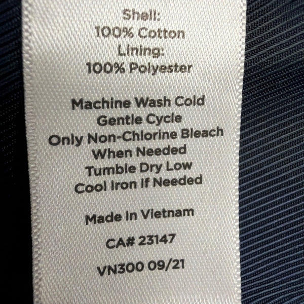 Talbots Womens Navy Plaid Polyester Button-Up Coat Petite Classic Collar Sz XL