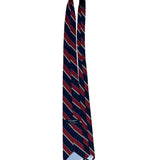 Brooks Brothers Mens Red & Navy Striped Silk Tie Classic All Season Necktie 57