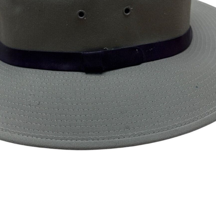 Hats In The Belfry Beige Wide Brim Fedora Western Hat With Black Band Size Large