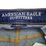 American Eagle Womens Blue Denim Super Stretch Skinny Jeans Size 8 Regular Fit