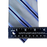 Tommy Hilfiger Mens Blue Striped 100% Silk Necktie Classic Style Office Wear