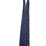 Vintage Brooks Brothers Mens Navy All Silk Tie Red White Geometric Floral Patter