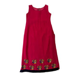 Lovu Kids Girls Pink Sleeveless Embroidered Dress Floral Accents Size 28