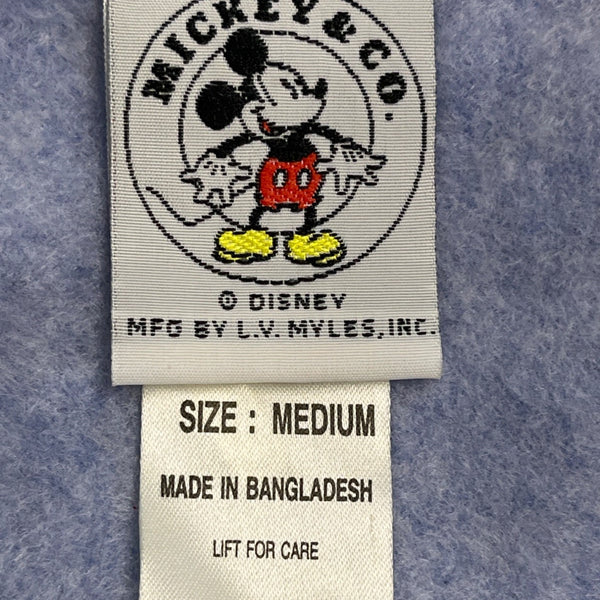 Disney Women’s Blue Minnie Mouse Embroidered Long Loungewear Zippered Sz M - New