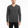 Nordstrom Mens Charcoal Italian Merino Wool V-Neck Sweater Size M