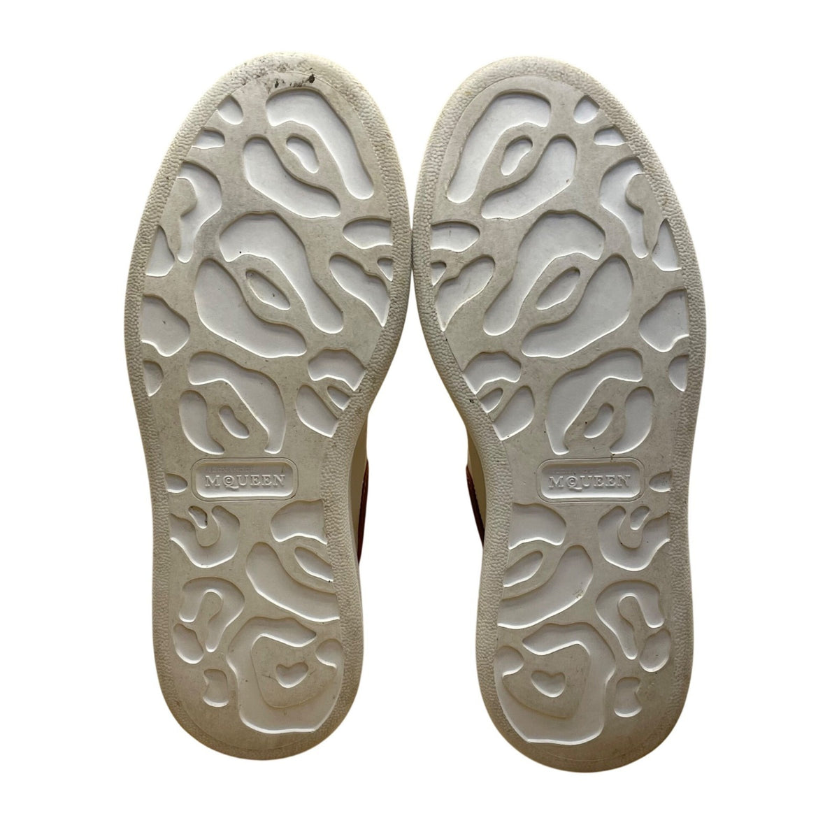 Alexander McQueen Women’s White & Gold Leather Platform Sneaker Size 7US