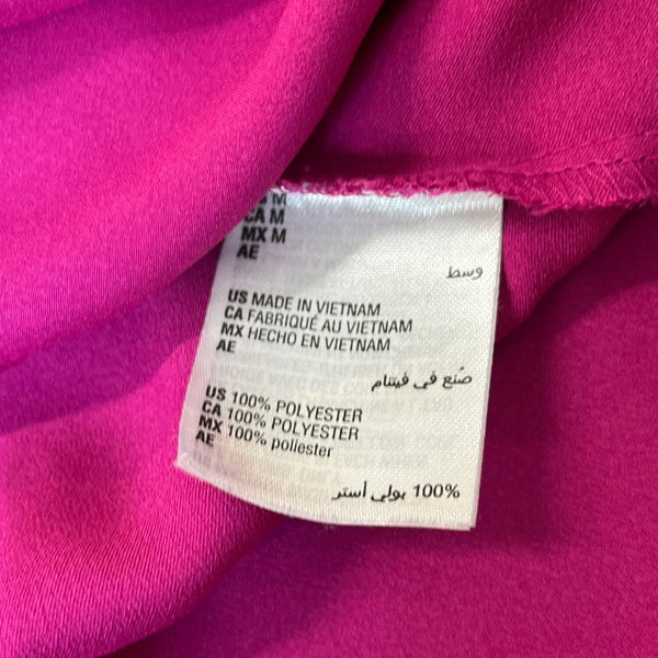International Concepts Women's Magenta and Orange Long Sleeve Blouse Sz M