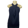 Bailey44 Women’s Navy Blue Haltered Loose Fit Shirt Sz S