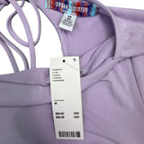Urban Outfitters Womens Lilac Dress With Lace-Up Bell Sleeves Size M