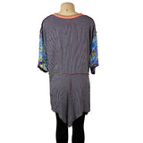 Nothing Matches Womens Multicolor Striped Acetate/Rayon/Linen Tunic Top 1