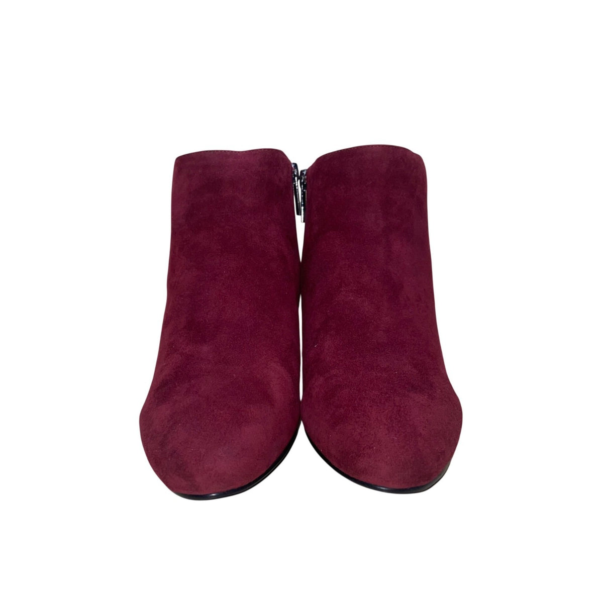 Bandolino Women’s Burgundy Suede Elastic Panel Zipper Closure Ankle Booties Sz 9