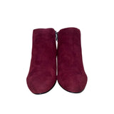 Bandolino Women’s Burgundy Suede Elastic Panel Zipper Closure Ankle Booties Sz 9